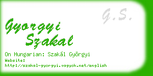 gyorgyi szakal business card